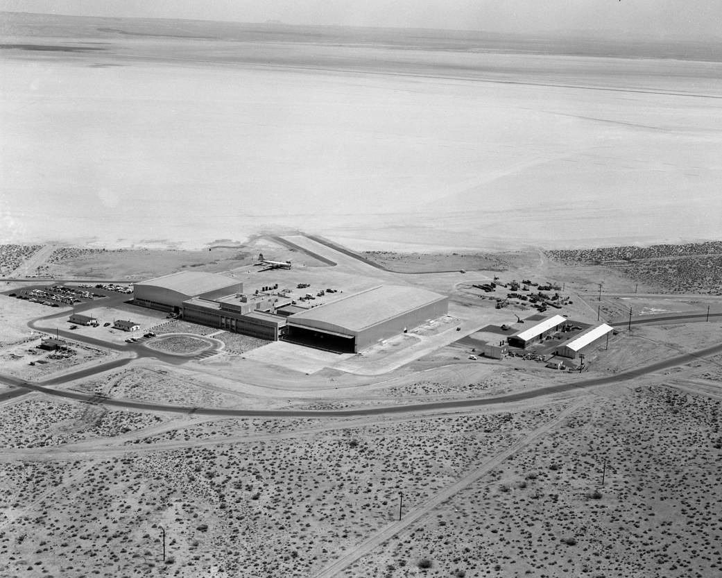 The NACA High-Speed Flight Research Station moved from its cramped quarters in a small hangar at what is now known as Edwards' S