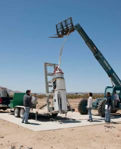 Xaero Launch Vehicle Rotated into Position