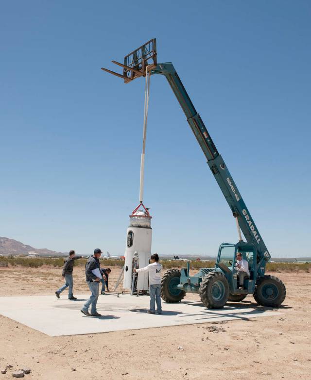 Prepping for Tethered Hot-Fire Test of Xaero Launch Vehicle