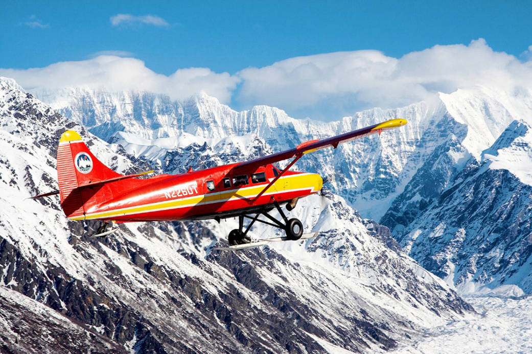 Researchers with the University of Alaska-Fairbanks (UAF) use small aircraft such as the Havilland DHC-3 Otter.