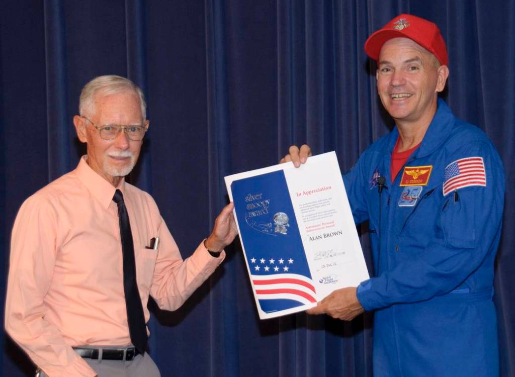 Silver Snoopy Awarded to Alan Brown