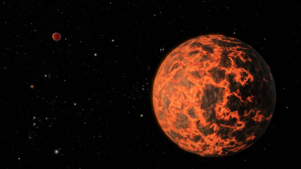 Exoplanet is Extremely Hot and Incredibly Close (Artist’s Concept)