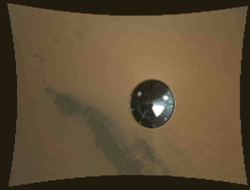 Curiosity's Heat Shield in View