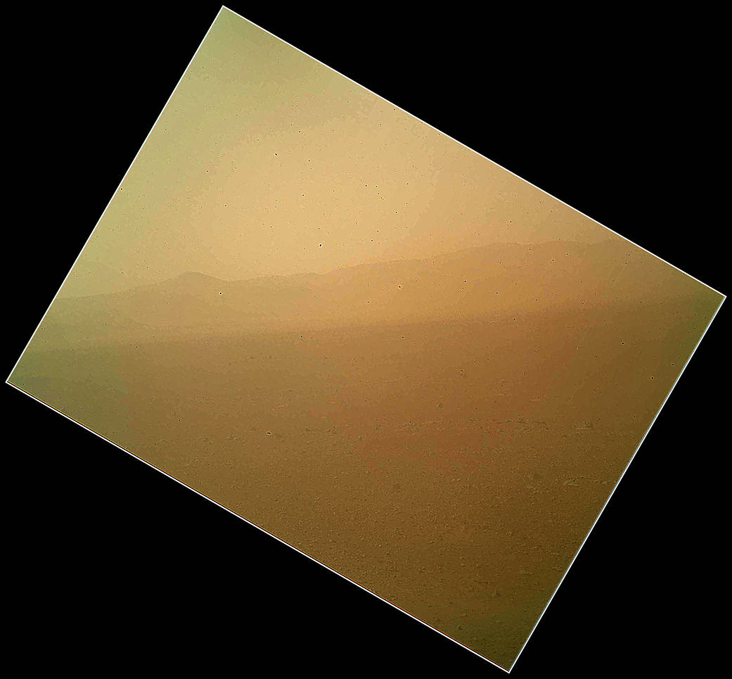Curiosity's First Color Image of the Martian Landscape