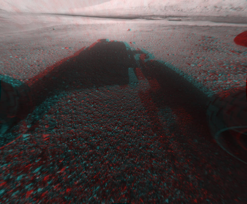 3-D View from the Front of Curiosity