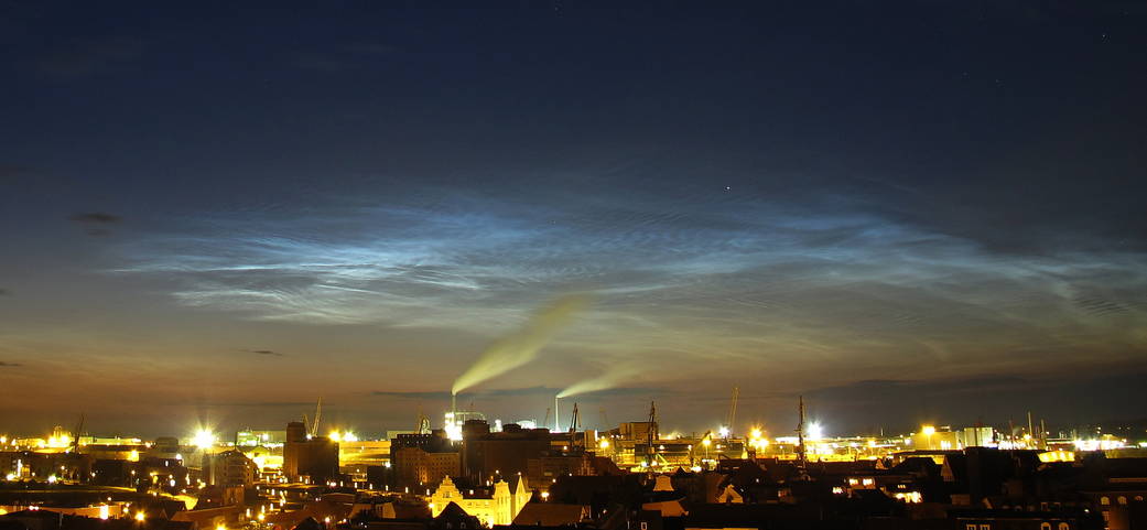 Shuttle Exhaust Tied to PMCs Over Scandinavia