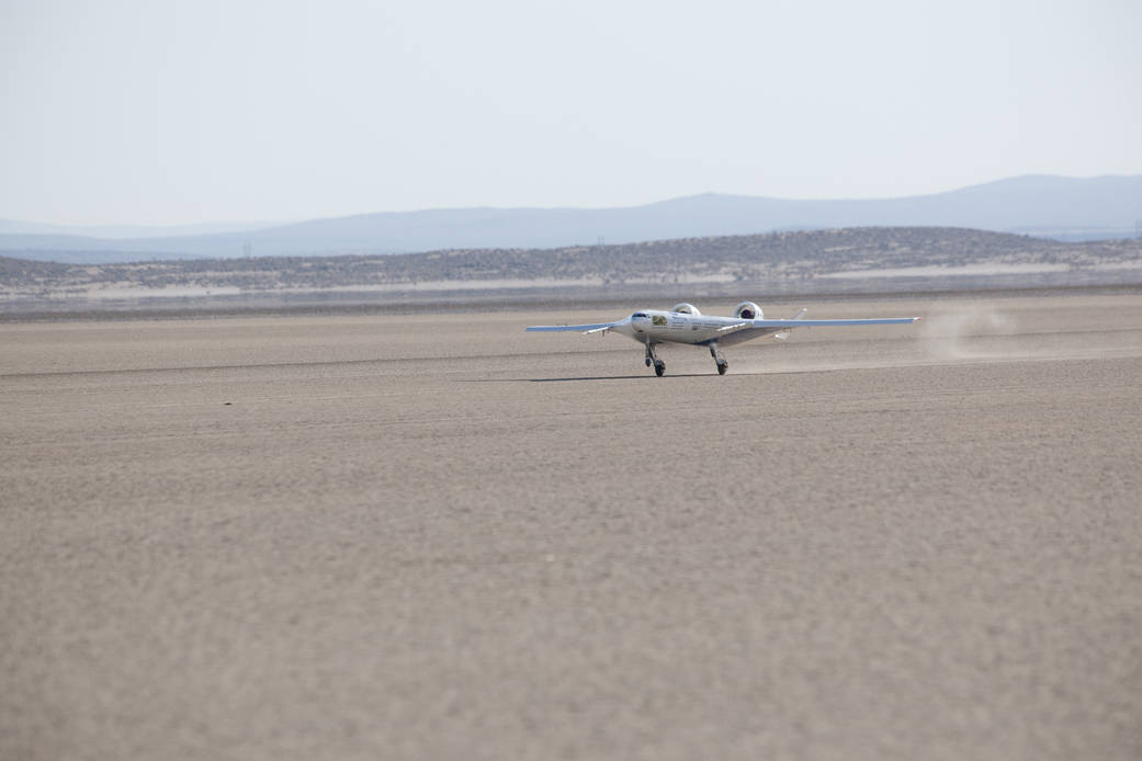 Touchdown on Dry Lake