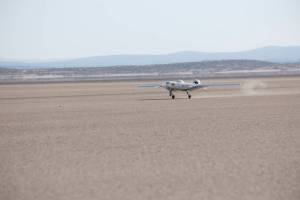 Touchdown on Dry Lake