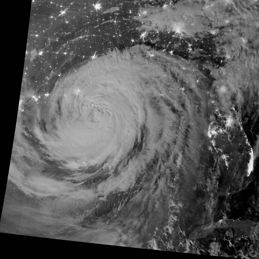 Hurricane Isaac at Night