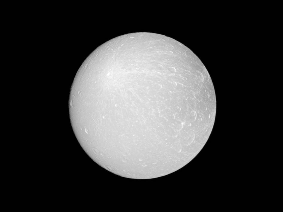 Dione Ray Crater