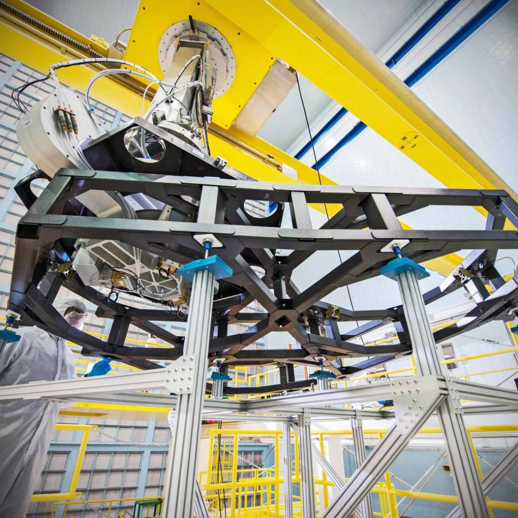 Webb Telescope’s ‘Worm Holes’ in the Clean Room