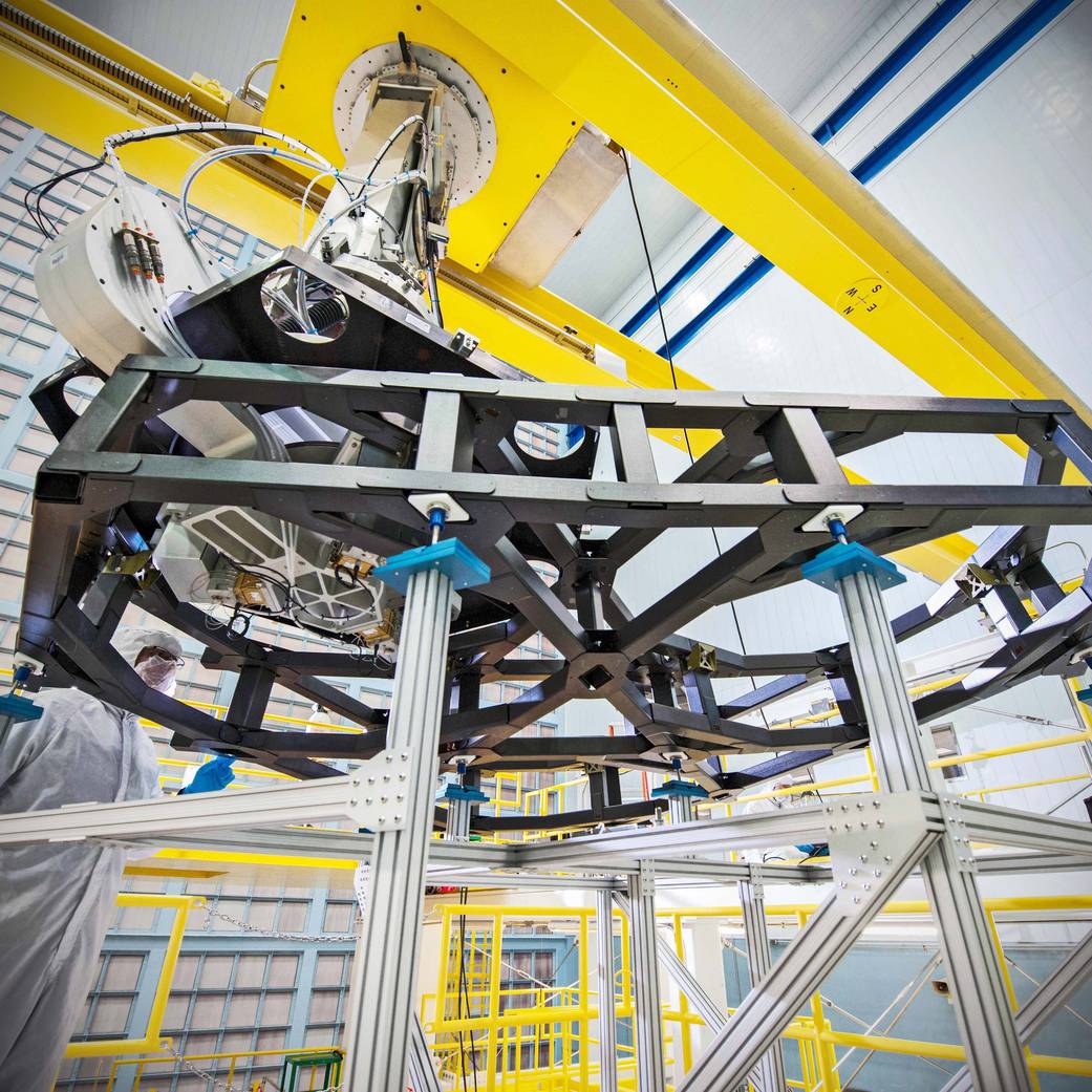 Webb Telescope's 'Worm Holes' in the Clean Room