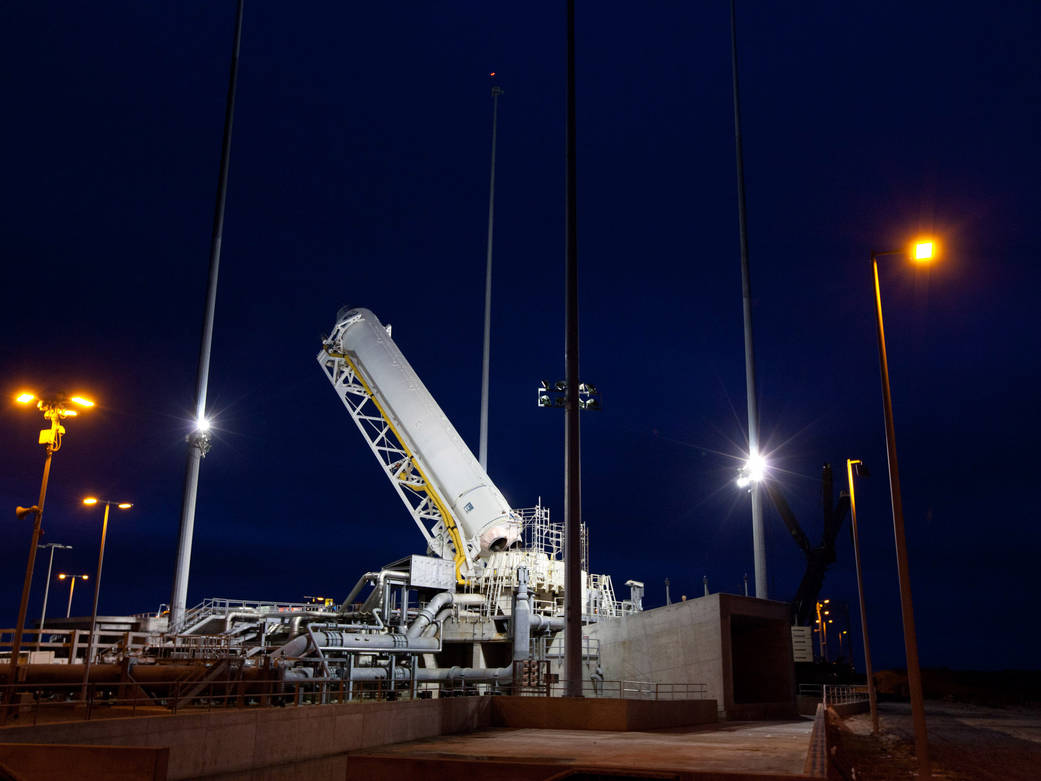 Antares Rocket At Wallops Flight Facility Launch Pad