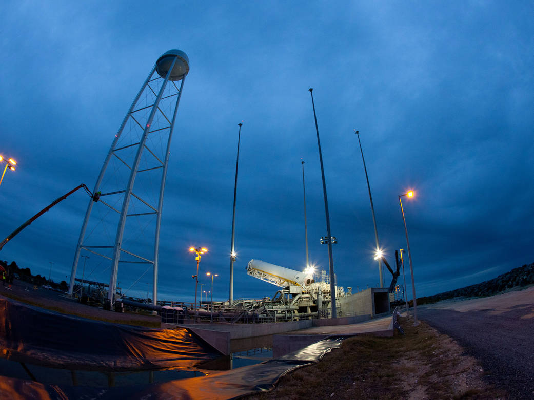Antares Rocket At Wallops Flight Facility Launch Pad