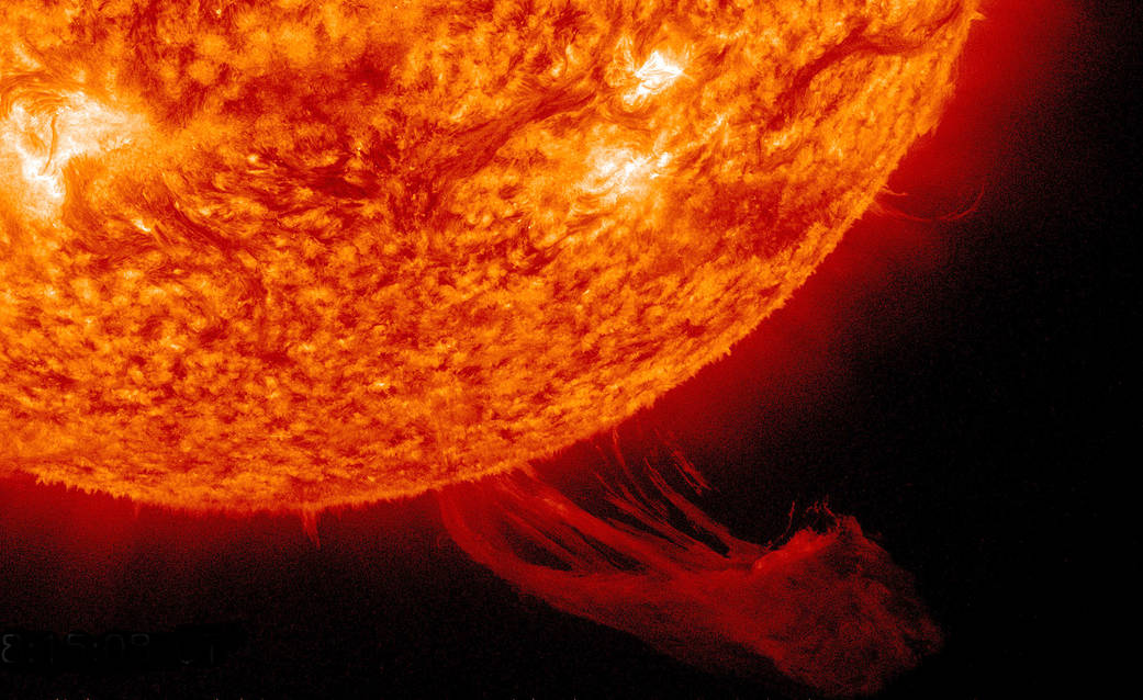 Sweeping Solar Prominence