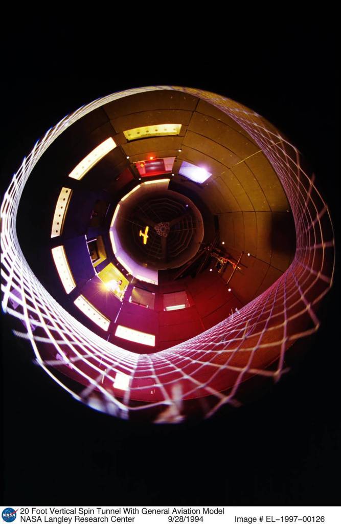 20 Foot Vertical Spin Tunnel with General Aviation Model