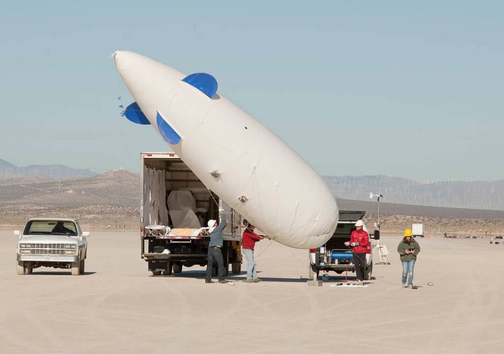 Prepping Blimp to Collect Sonic Boom Data