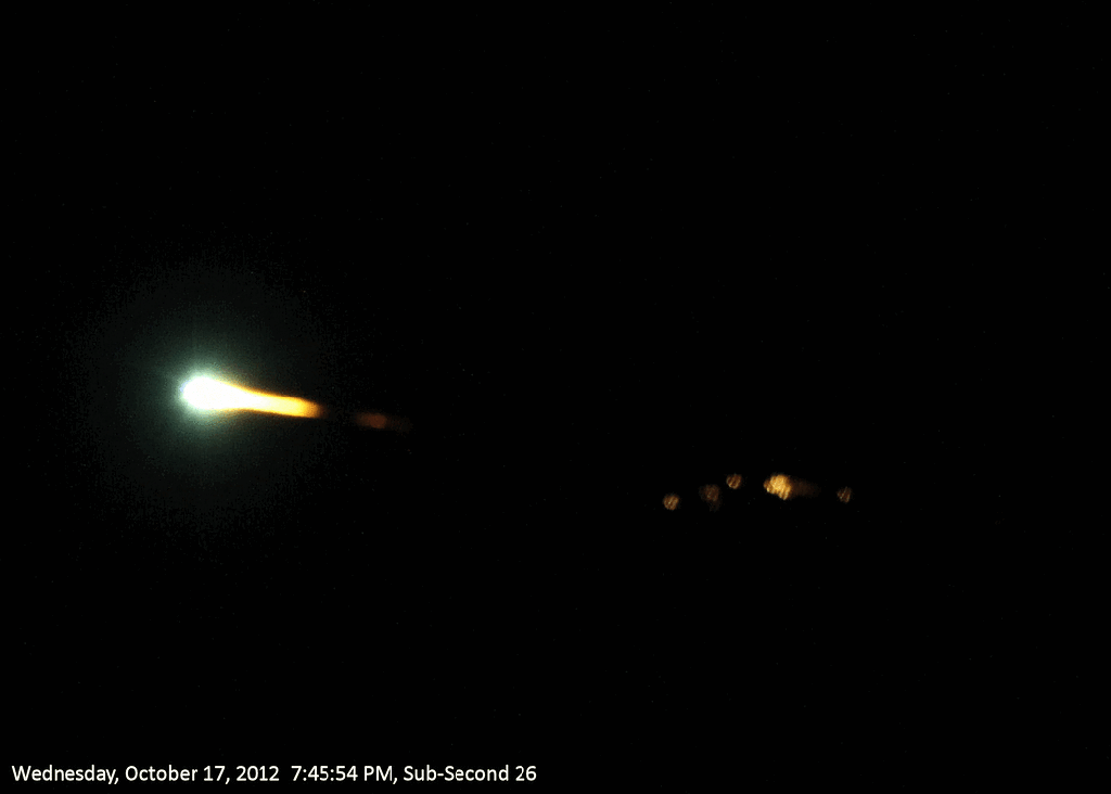 Bay Area Fireball, Oct. 17, 2012