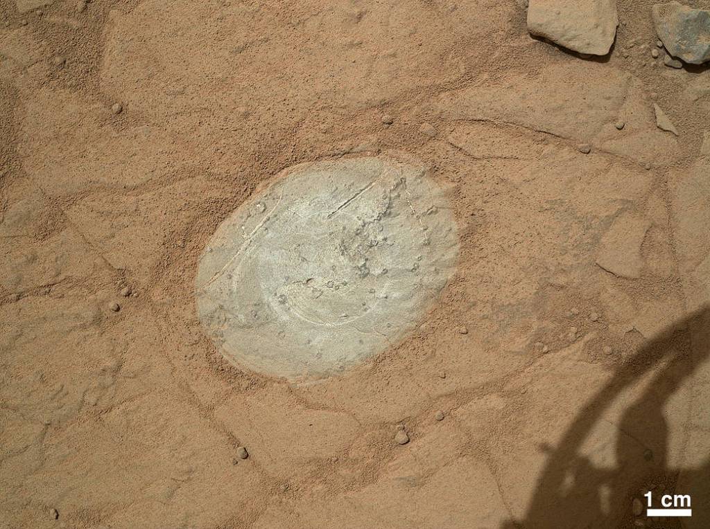 First Use of Mars Rover Curiosity’s Dust Removal Tool
