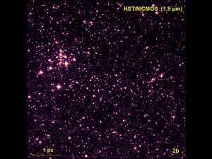 2b. Milky Way's Quintuple Star Cluster - Hubble Telescope