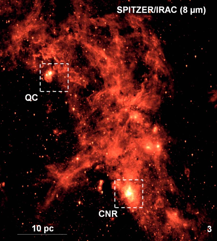Milky Way Galactic Center from Spitzer Telescope