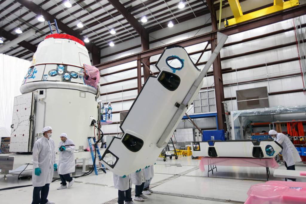 Solar Array Installation on Dragon