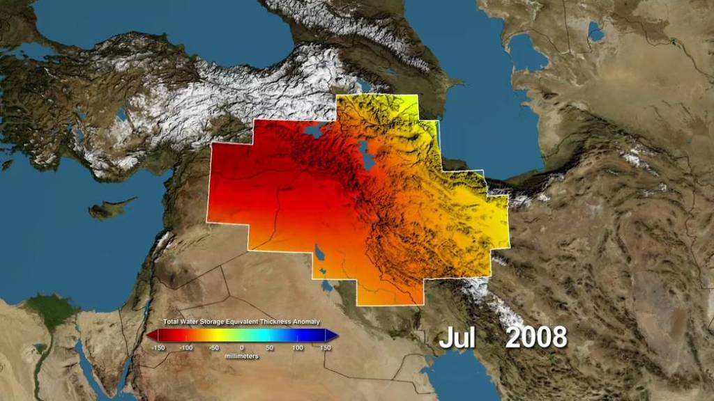 NASA’s GRACE Sees Major Water Losses in Middle East