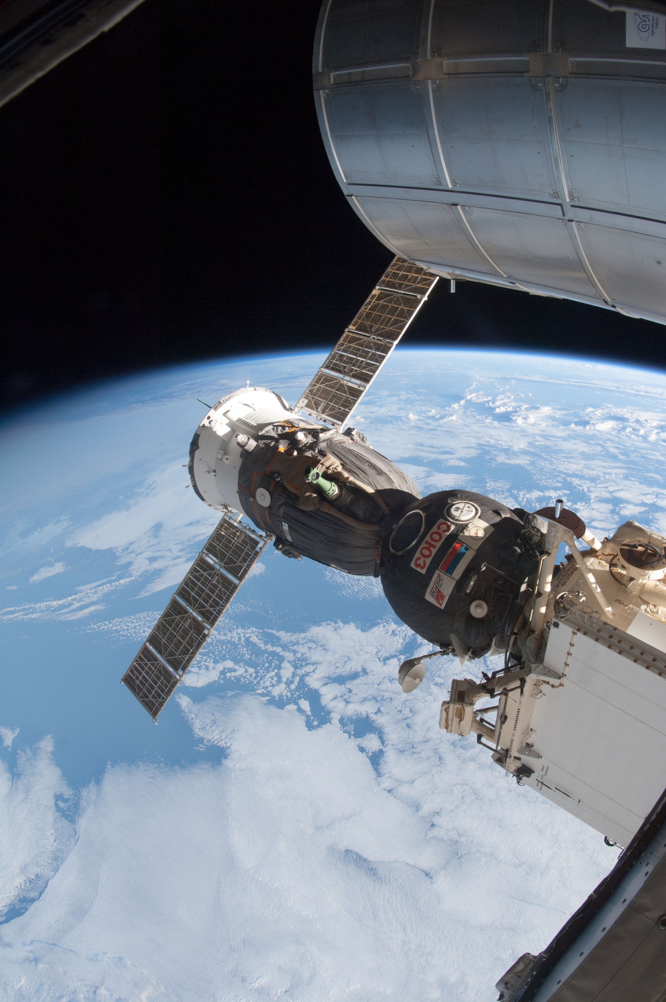 Soyuz Docked to Rassvet