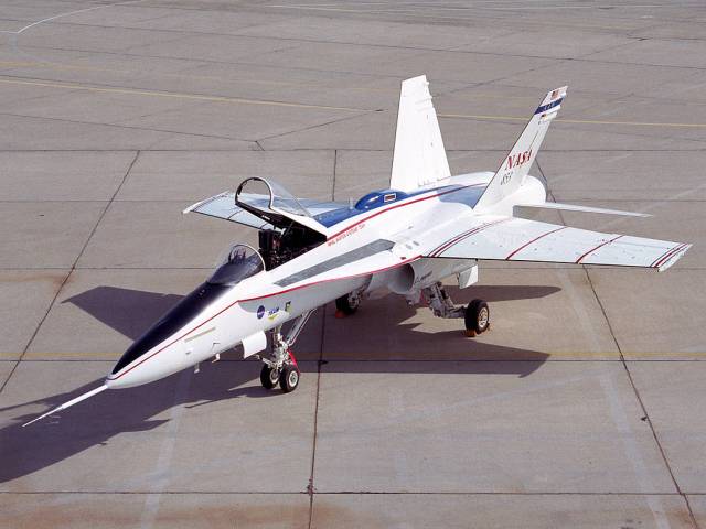 The X-53 was a modified F/A-18 fighter used for a joint Air Force, Boeing and NASA project, Active Aeroelastic Wing (AAW).