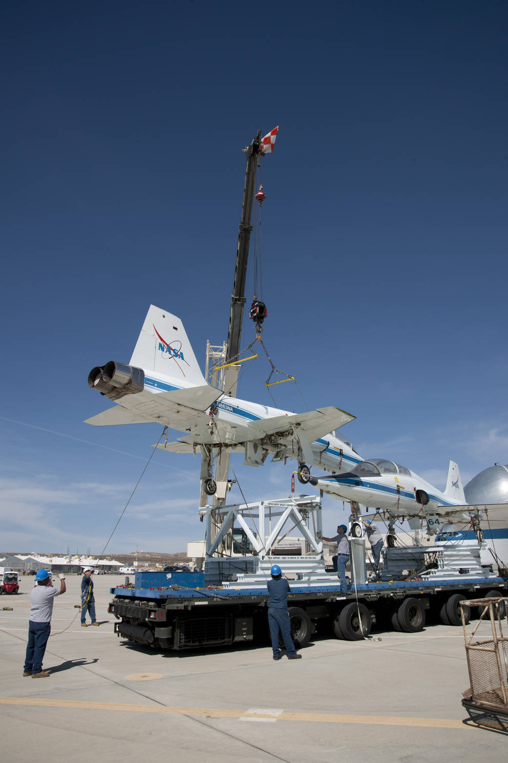 Super Guppy - T-38 Loading For Ferry Flight