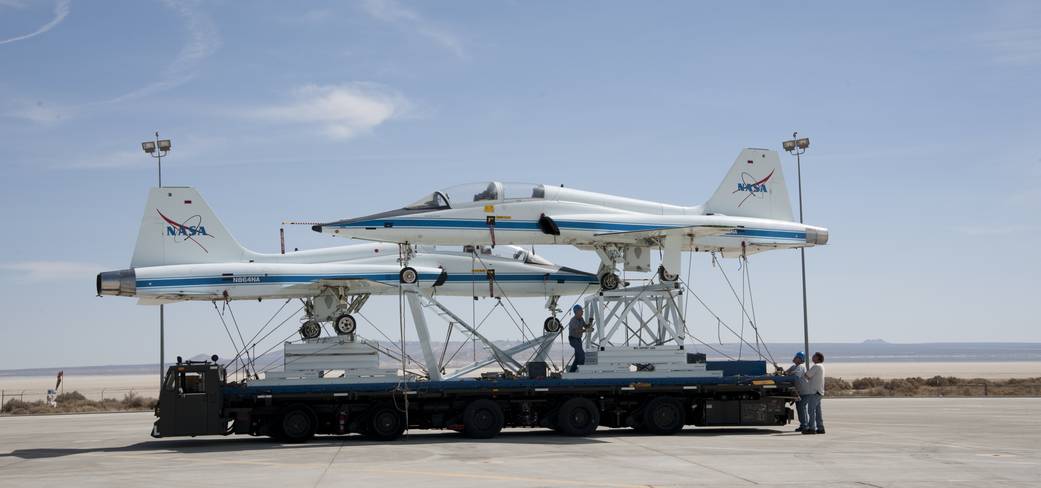 Super Guppy - T-38 Loading For Ferry Flight