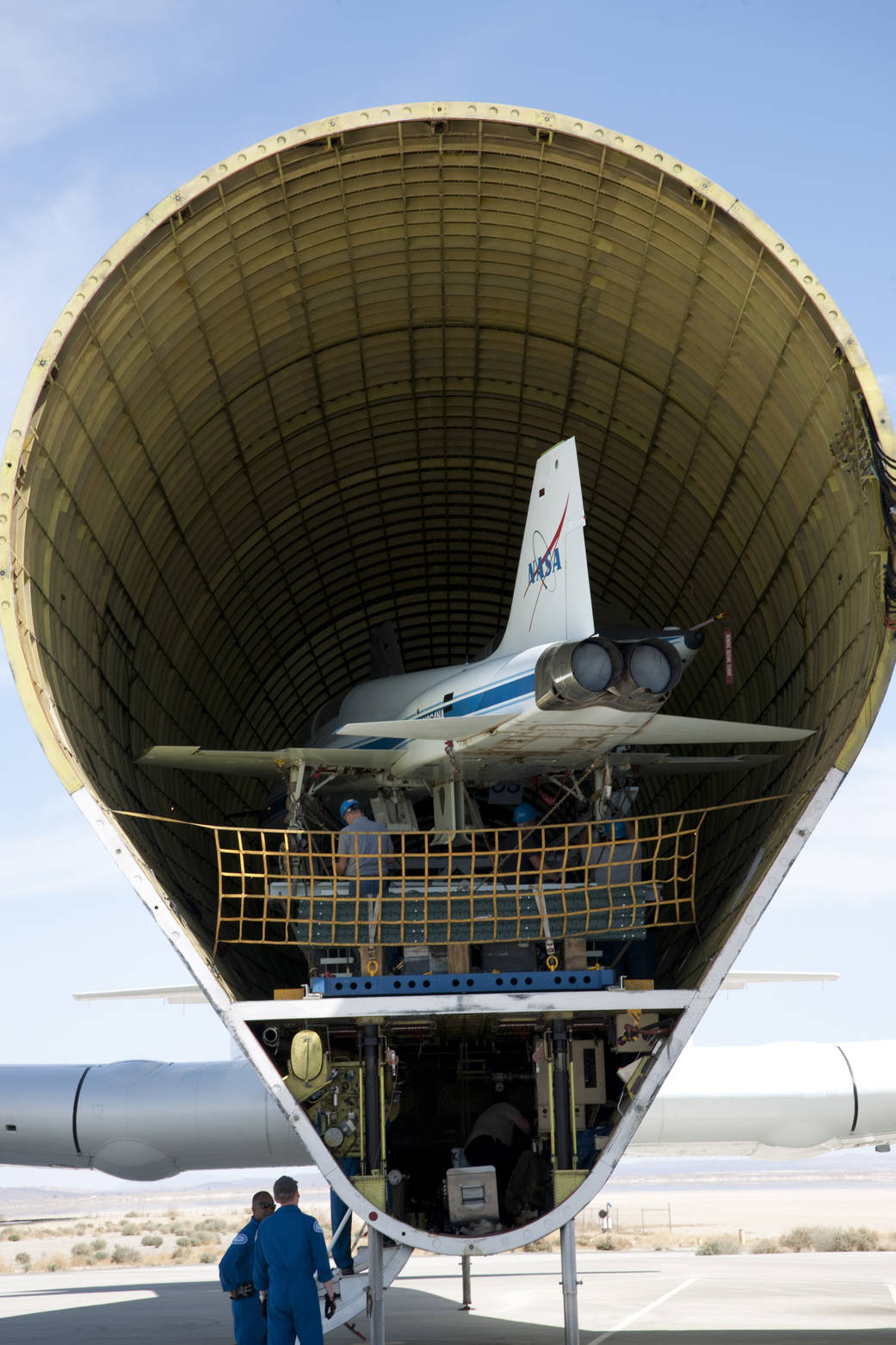 Super Guppy - T-38 Loading For Ferry Flight