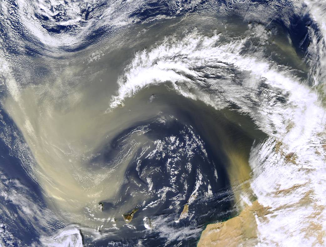 Saharan Dust Off Canary Islands