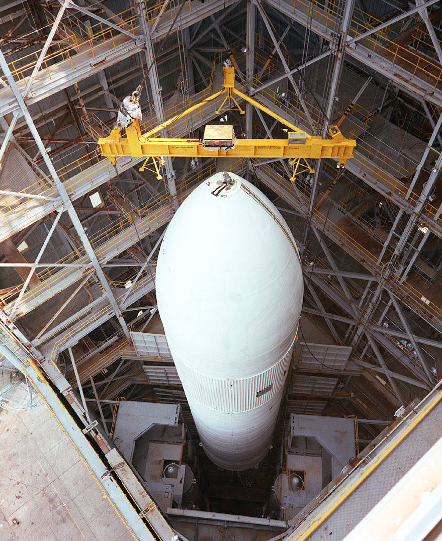 Installation of External Tank Into Test Stand