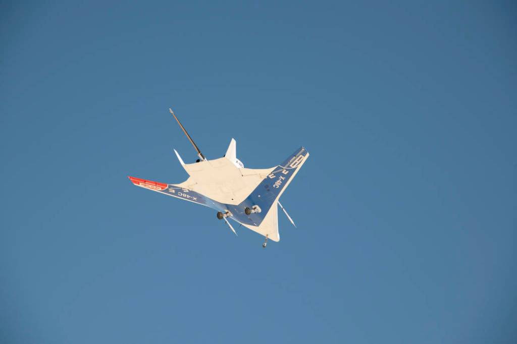 Underside of Manta Ray-Shaped X-48C Hybrid