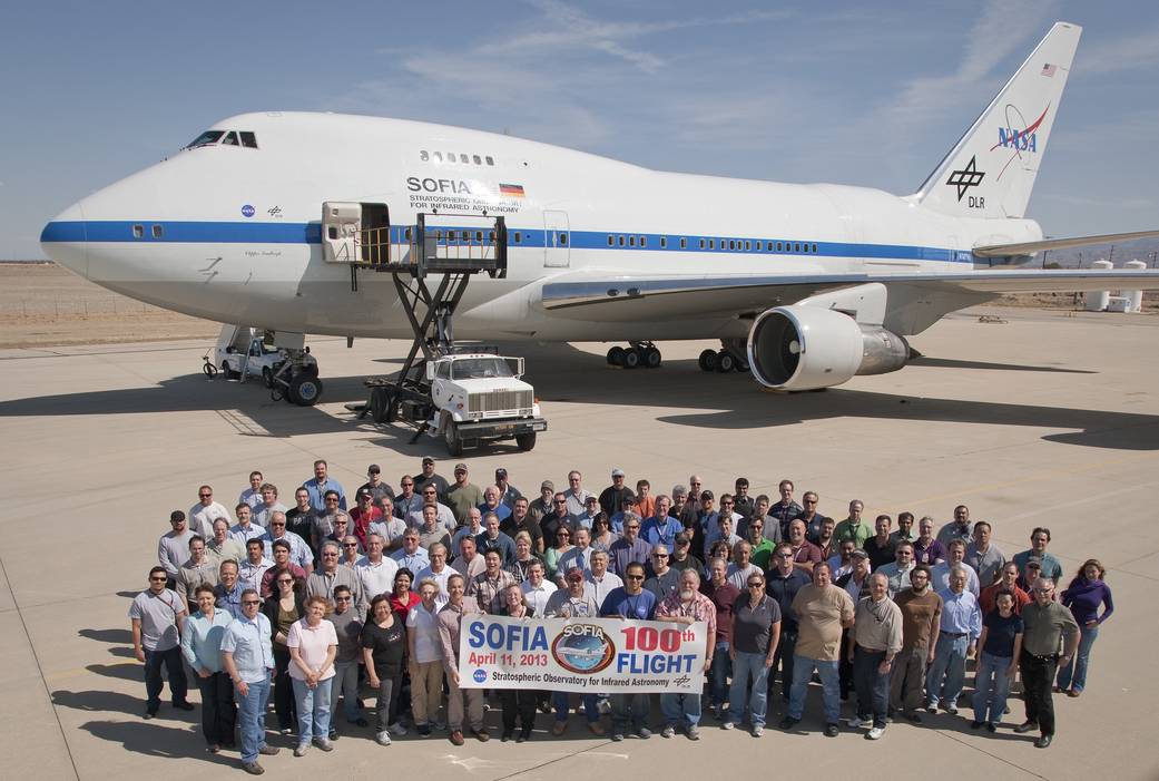 NASA's SOFIA Flying Observatory Marks 100th Flight