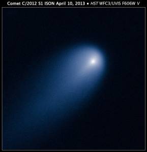 Hubble's view of Comet ISON on April 10, 2013.