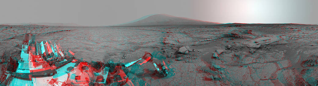 Mars Stereo View from 'John Klein' to Mount Sharp