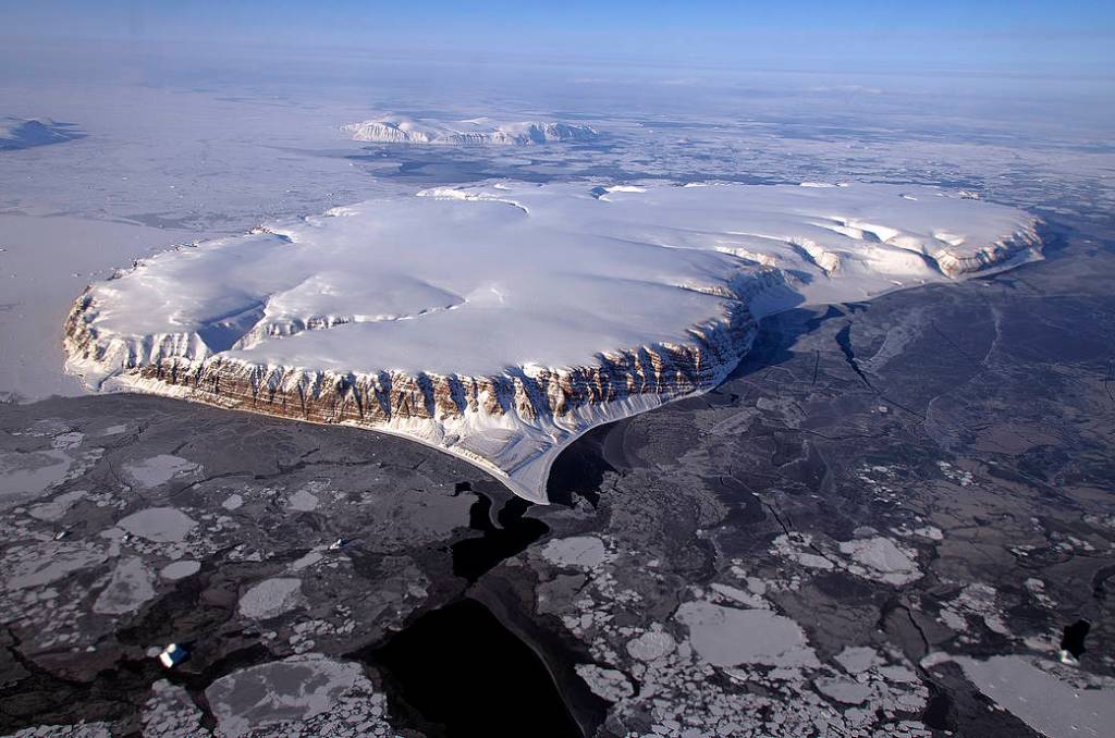 IceBridge Survey Flight Over Saunders Island and Wolstenholme Fjord