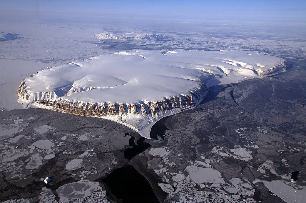 IceBridge Survey Flight Over Saunders Island and Wolstenholme Fjord