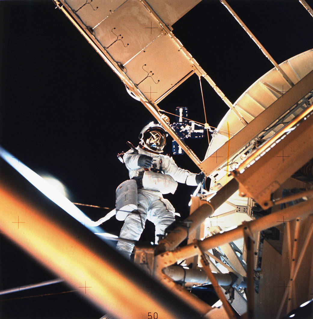 Owen Garriott Performs a Spacewalk During Skylab 3