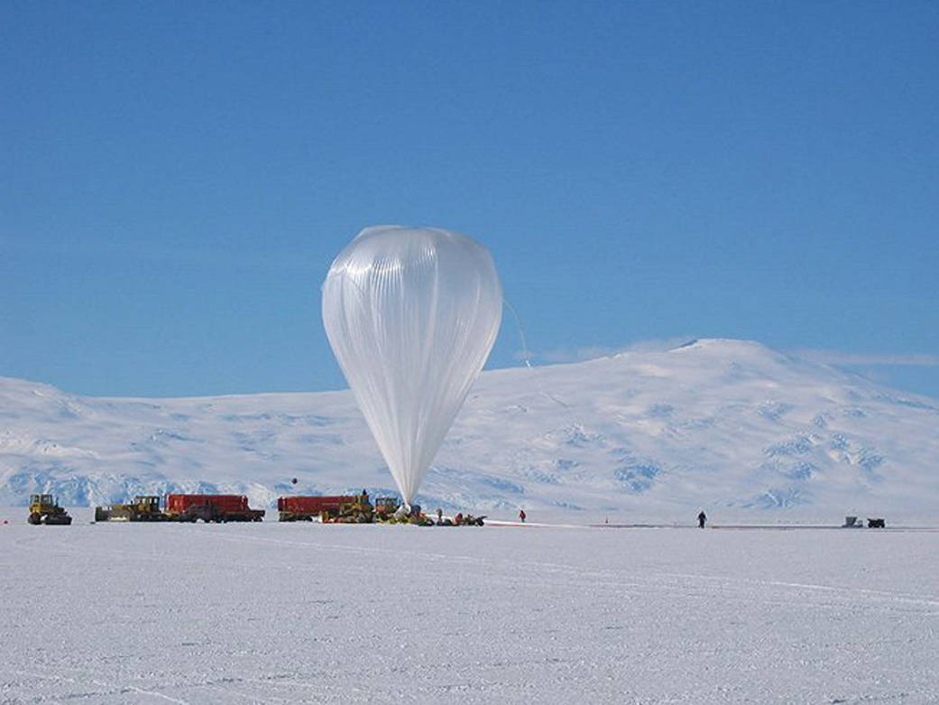 The CREAM balloon prepares for launch.