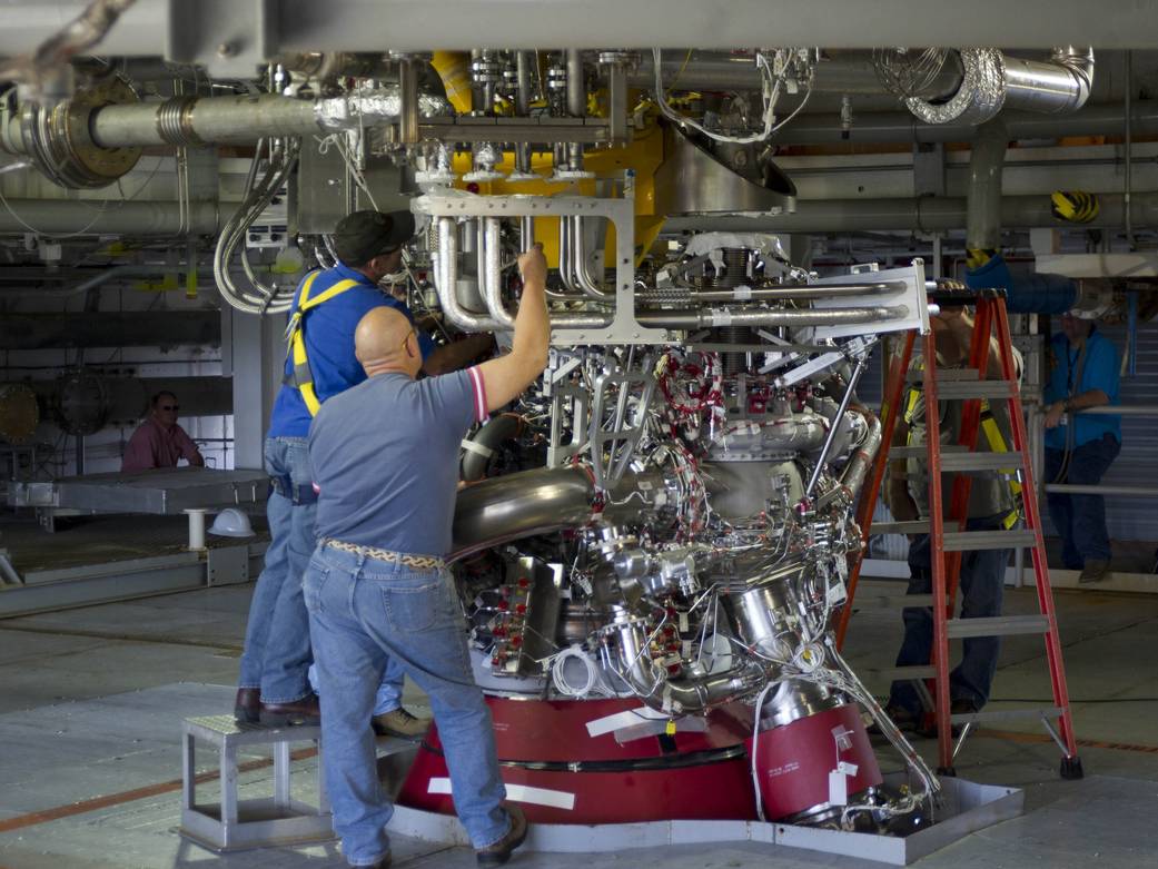 A-1 Test Stand Houses First Full Engine in Nearly a Decade