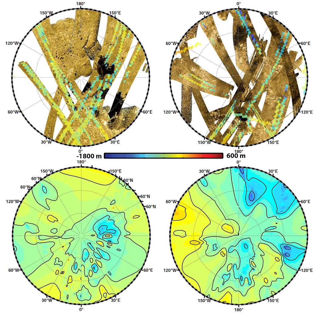 Polar Views of Titan's Global Topography
