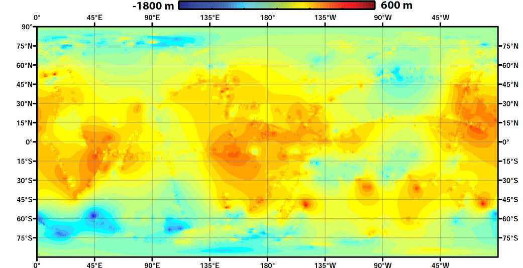 Global Topographic Map of Titan