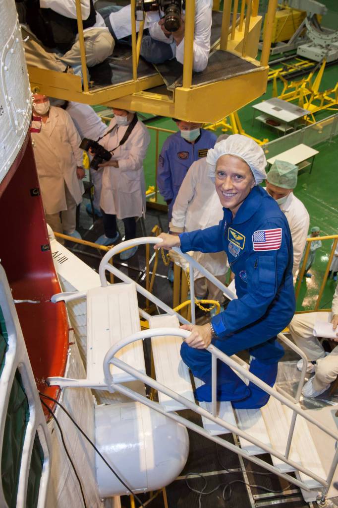 Astronaut Karen Nyberg With Soyuz