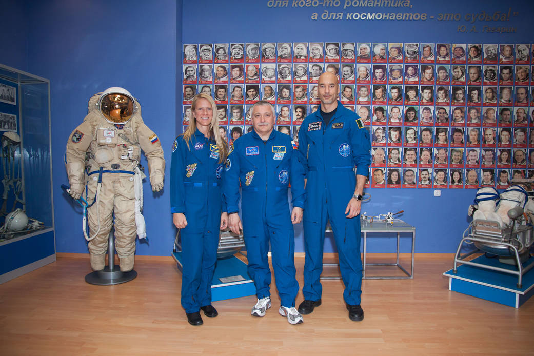 Expedition 36-37 Crew at Korolev Museum