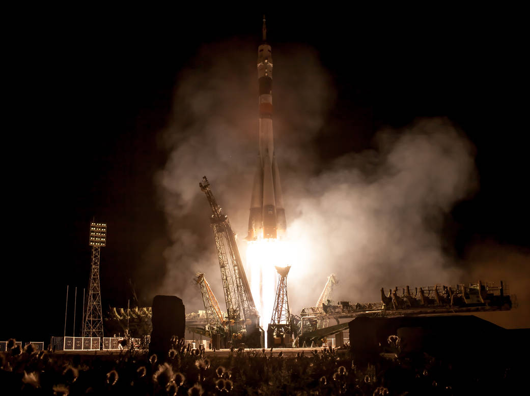 A Soyuz Rocket Launches