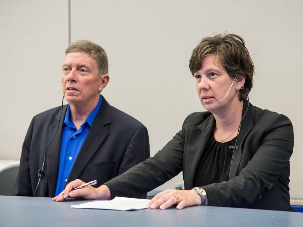 Mike Fossum and Holly Ridings