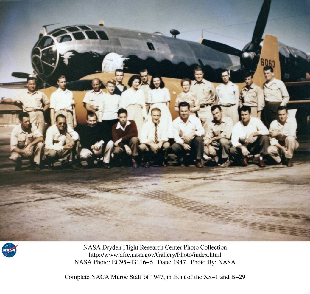 NACA Muroc Contingent with X-1-2 Aircraft